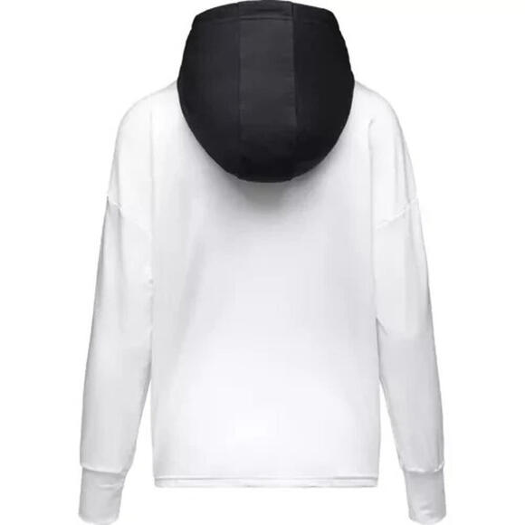 Under Armour Womens Rival Knit Terry Hoodie White Black Nova, XXL - Picture 4 of 4